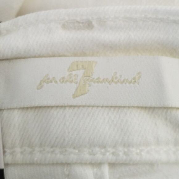 7 For All Mankind Gwenevere White Skinny Jeans | Size 23 | NWT - Picture 7 of 11